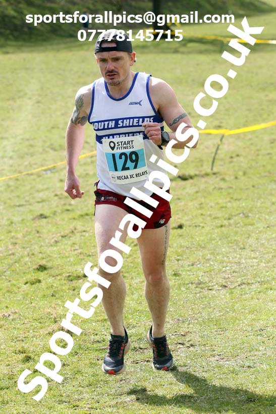 Masters men 2021 NECAA Cross Country Relays, Thornley Farm, Peterlee, Saturday, April 10th. Photo: David T. Hewitson/Sports for All Pics